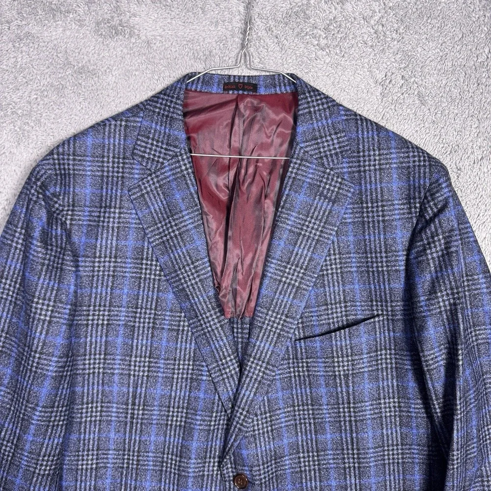 Byron Sport Coat Mens 48R Luca Di Marco Glen Unstructured Wool Luxe Kensington